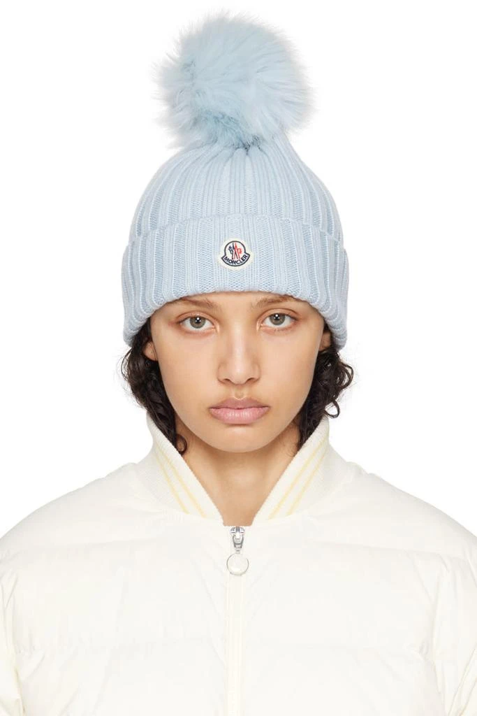 Moncler Blue Pom-Pom Beanie 1