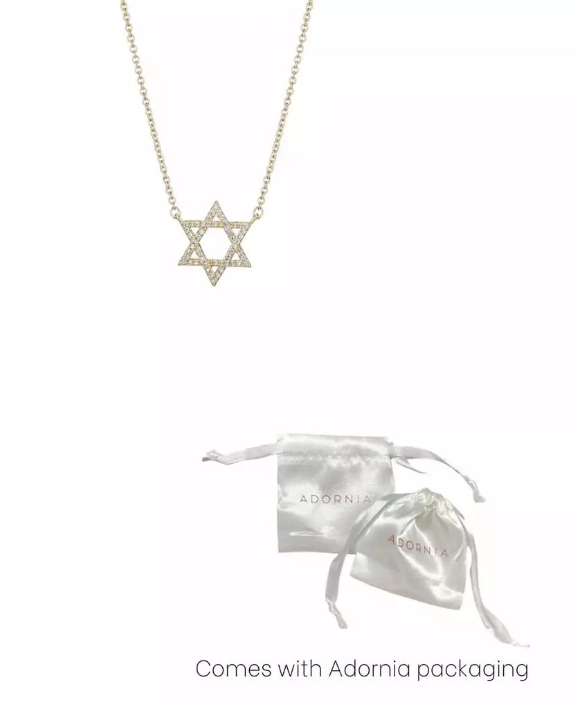 ADORNIA Gold CZ Star of David Necklace 2