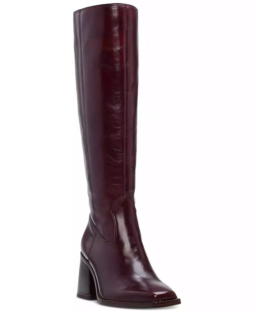 Vince Camuto Womens's Sangeti Snip-Toe Block-Heel Extra Wide-Calf Knee-High Boots 1