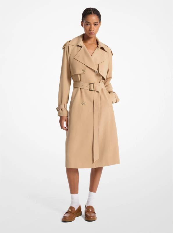 Michael Kors Draped Woven Trench Coat 1