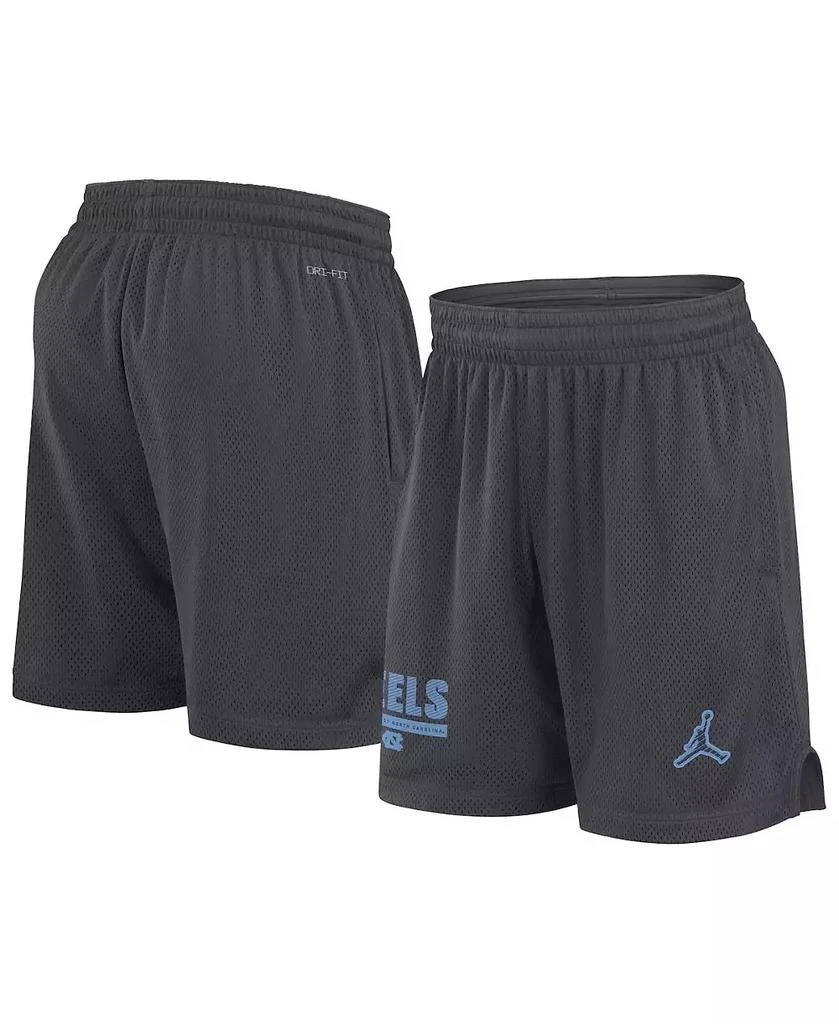 Jordan Men's Anthracite North Carolina Tar Heels 2024 Sideline Mesh Shorts 1