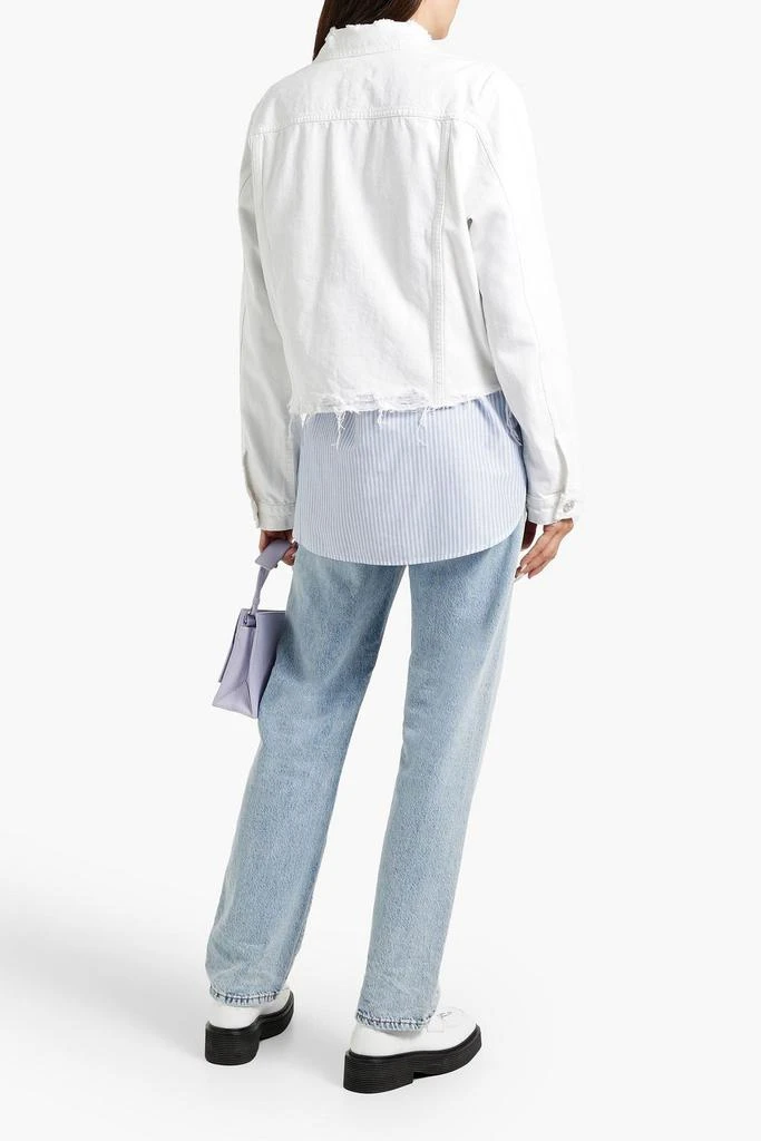 FRAME Distressed denim jacket 3