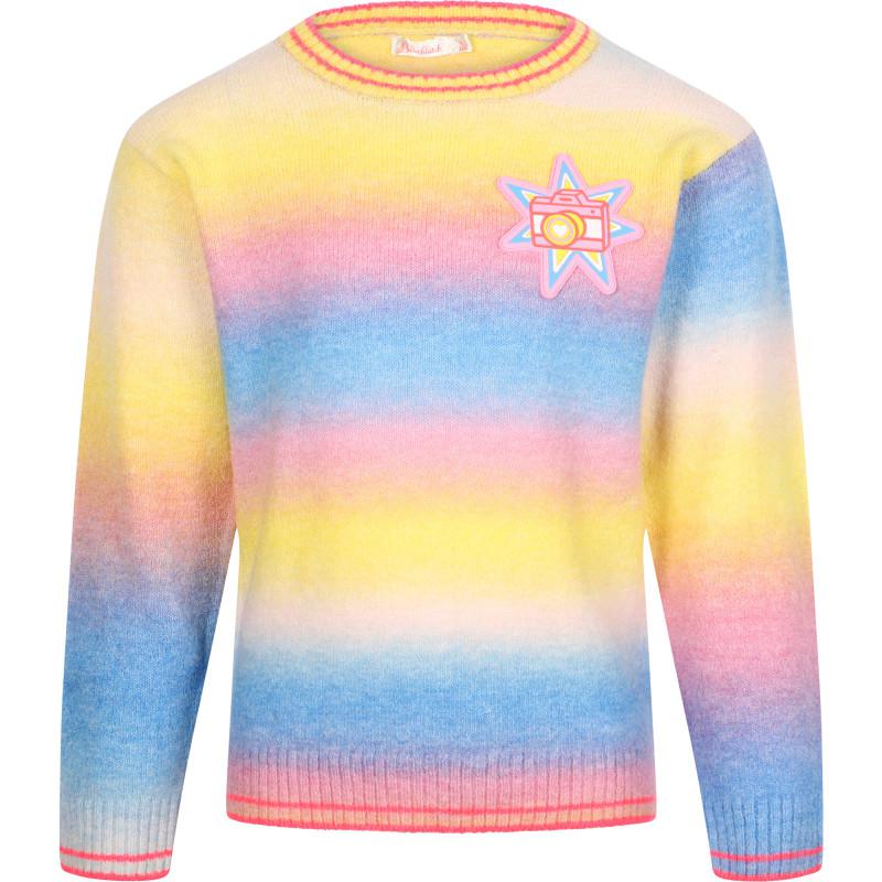 Billieblush Colorful striped logo sweater