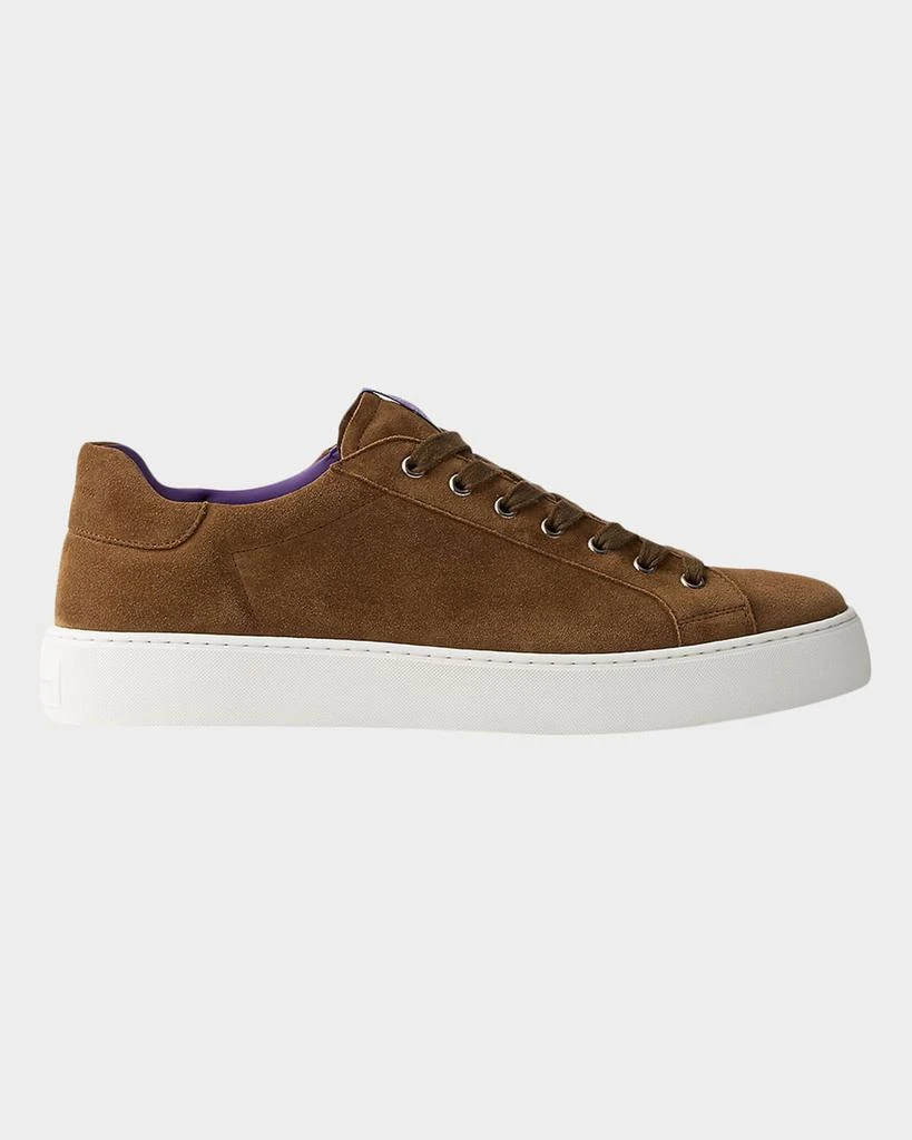 Ralph Lauren Purple Label Severn Sneaker Shoe Mens 9D BROWN Calf Leather Severn Burnished Calfskin Sneaker | Ralph Lauren main image 4
