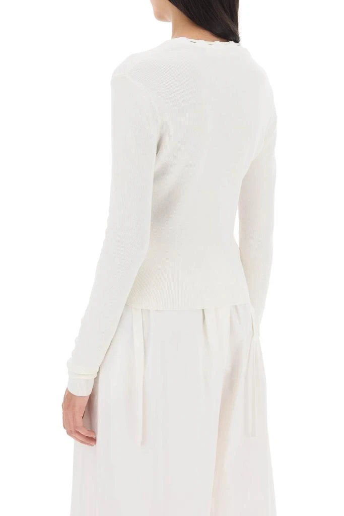 DION LEE lace-up cardigan 3