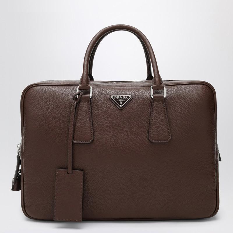 Prada Saffiano Leather Briefcase - Briefcases - Free