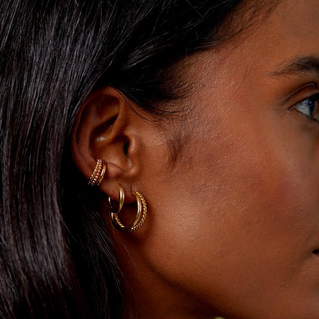 Orelia London Triple Textured Ear Cuff