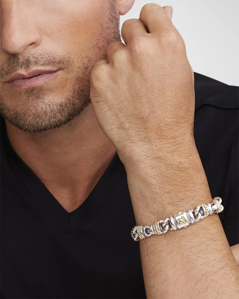 LAGOS Men
s Anthem Krunch Curb Link Bracelet, 12mm 2