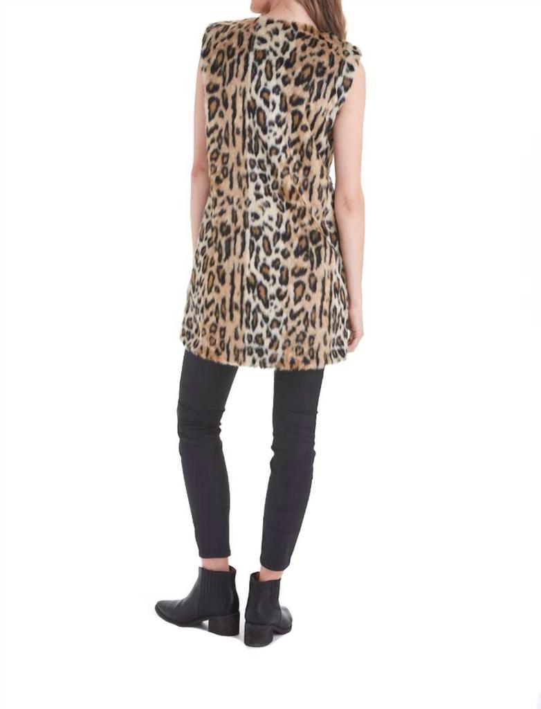 Love Token Ariah Animal Print Faux Vest