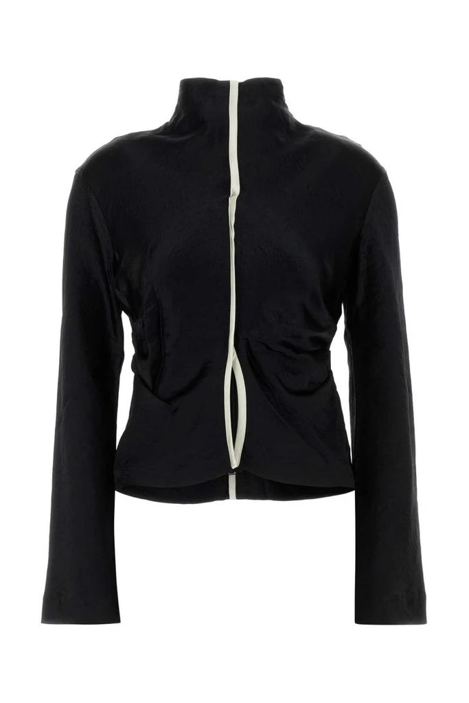 Nanushka Nanushka Domini Crinkled-Satin Turtleneck Top 1