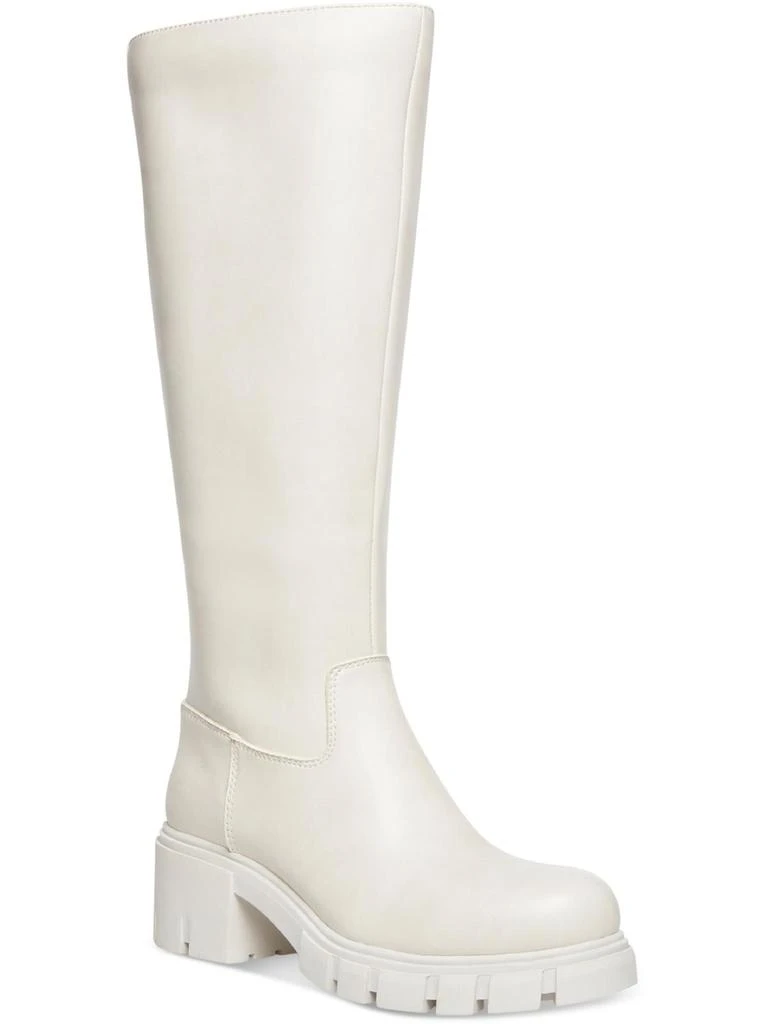 Madden Girl Tanggo Womens Faux Leather Lug Sole Knee-High Boots 1