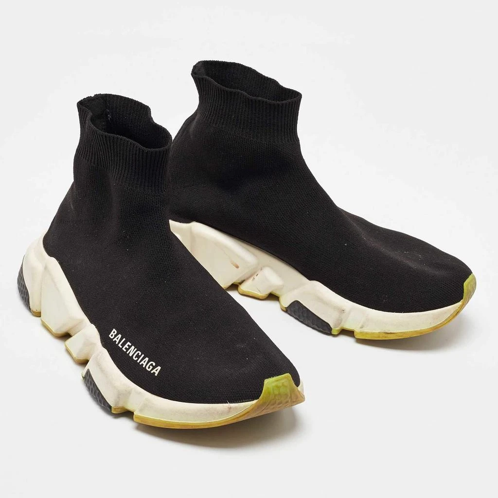 Balenciaga Balenciaga Black Knit Fabric Speed Trainer Slip On High Sneakers Size 36 4
