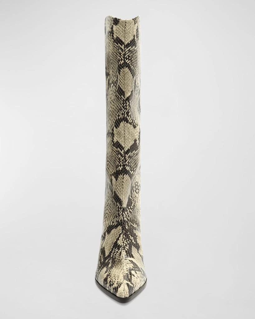 Schutz Analeah Snake-Print Leather Tall Boots 5