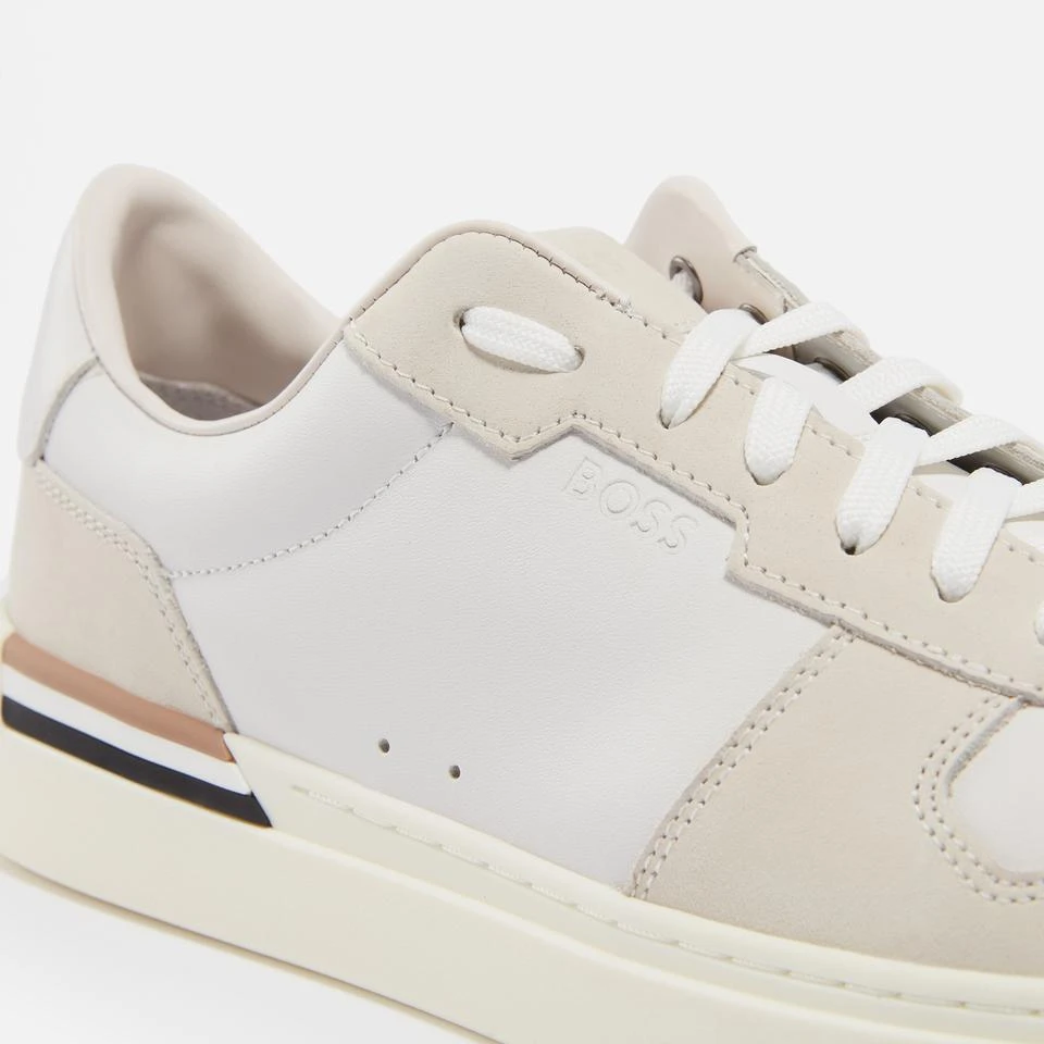 Hugo Boss BOSS MEN'S CLINT LEATHER SUEDE TENNIS TRAINERS 3