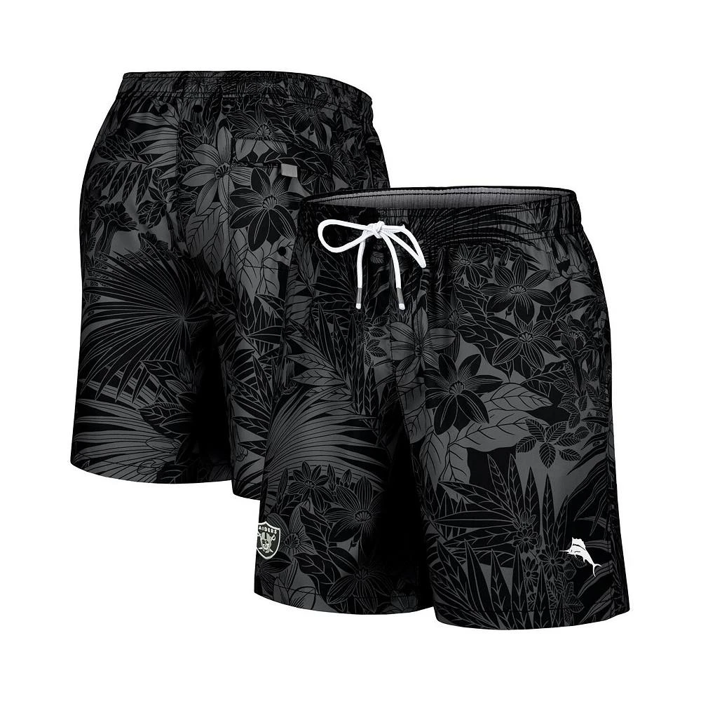 Tommy Bahama Men's Black Las Vegas Raiders Santiago Palms Board Shorts 1