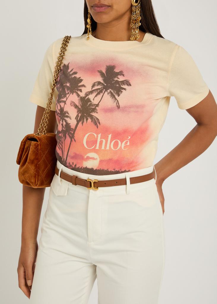 Chloé Marcie grained-leather belt