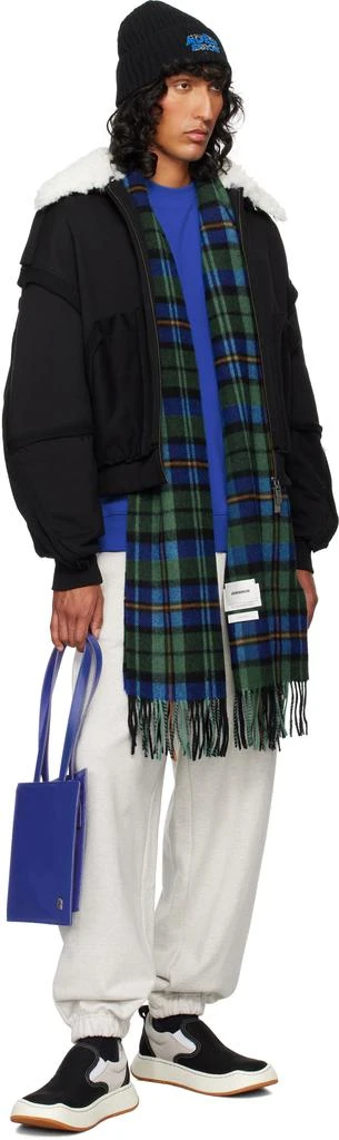 ADER error Green & Blue Plaid Scarf 3