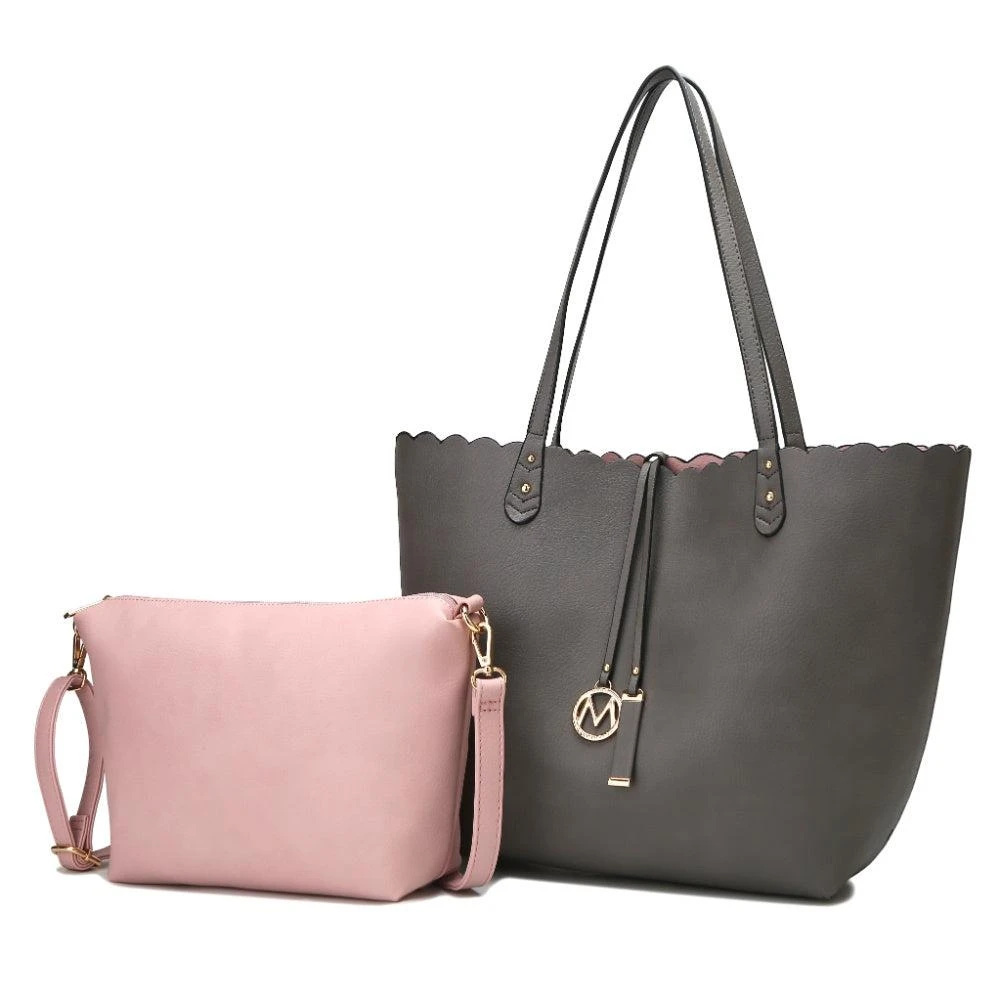 MKF Collection By Mia K. Amahia Vegan Leather Women’s Reversible Shopper Tote Bag with Crossbody Pouch by Mia K 1