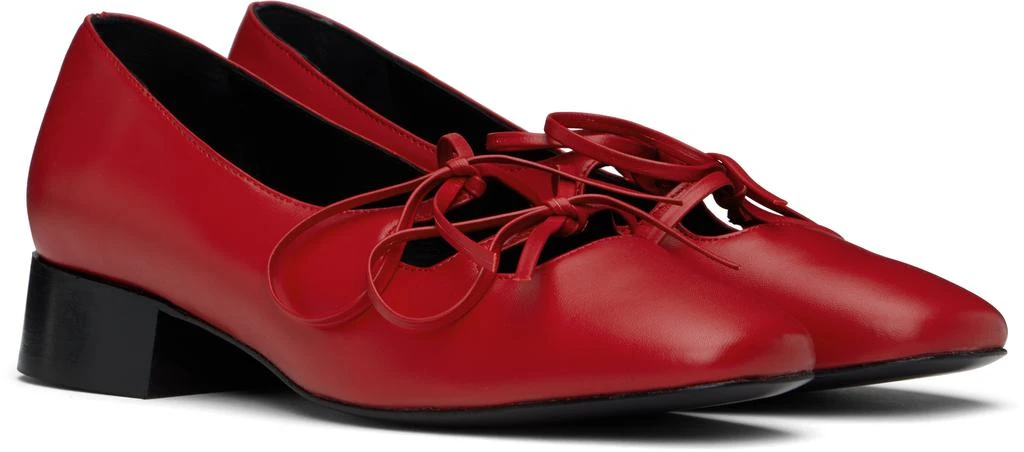 Nicole Saldaña Red Isabel Ballerina Flats 4