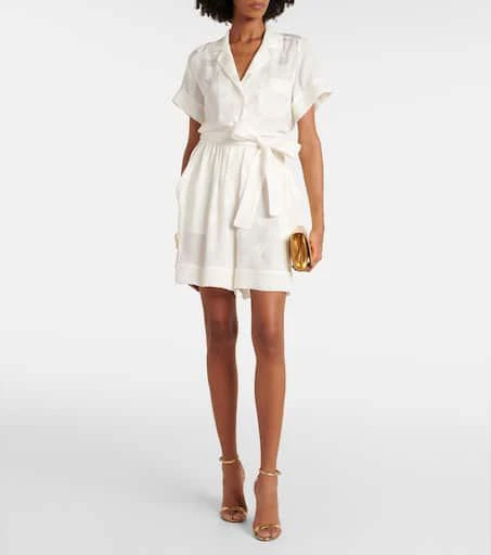 Dolce 
Gabbana DG silk satin jacquard shorts 2