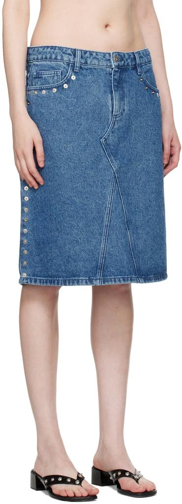 Paloma Wool Blue Crowd Denim Midi Skirt 2