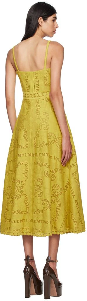 Valentino Yellow Jacquard Midi Dress 3