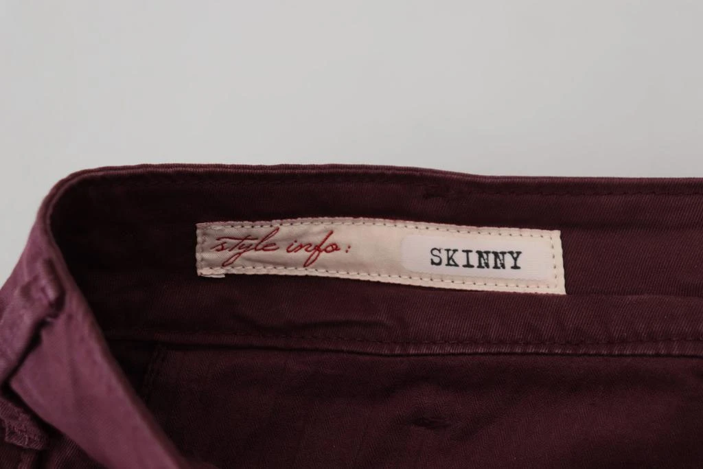 CYCLE CYCLE Maroon Cotton Stretch Skinny Casual  Pants 6
