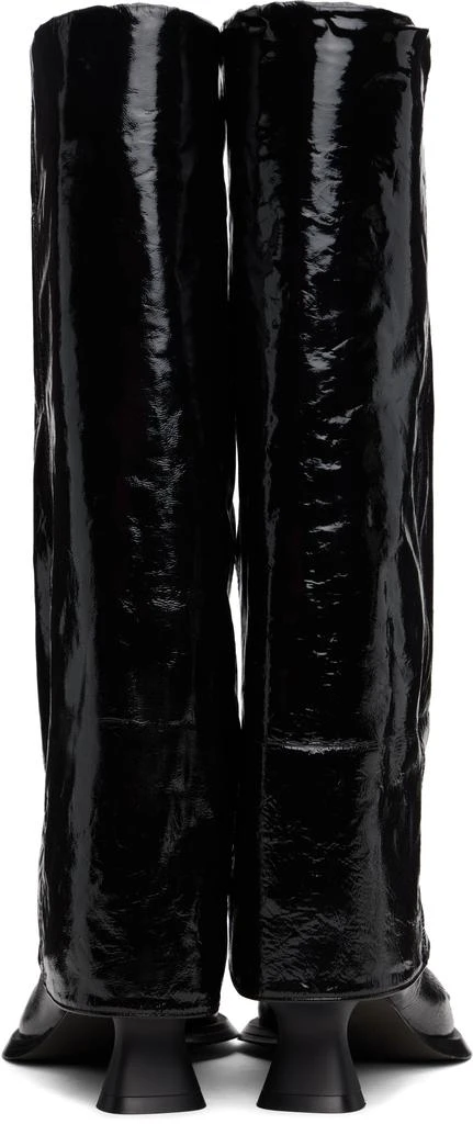 MIISTA Black Morgan Fold Over Tall Boots 2