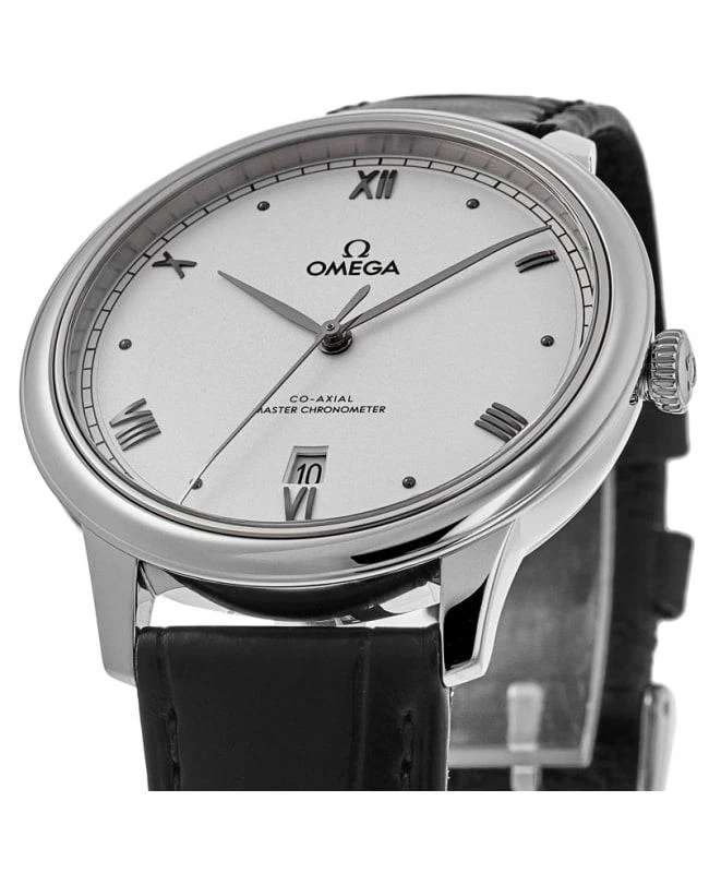 Omega Omega De Ville Prestige Co-Axial Master Chronometer 40mm Automatic Silver Dial Black Leather Strap Men's Watch 434.13.40.20.02.001 2