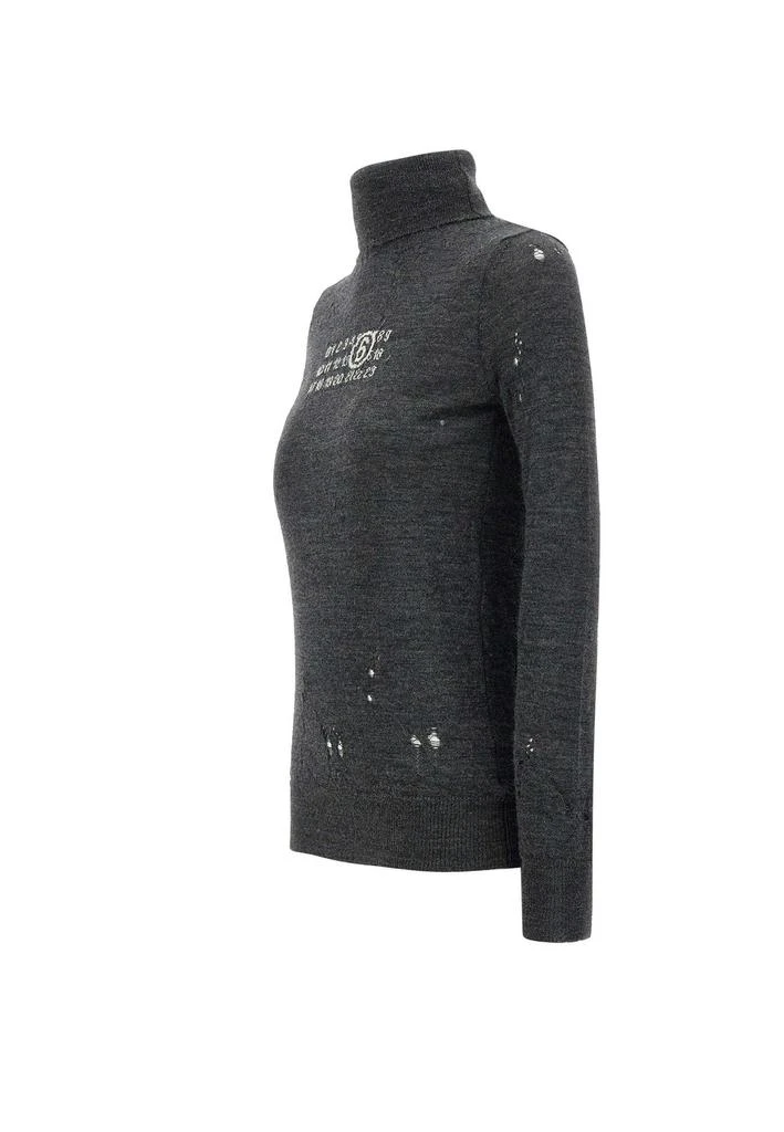 MM6 MM6 Maison Margiela Numbers-Motif Distressed Jumper 3