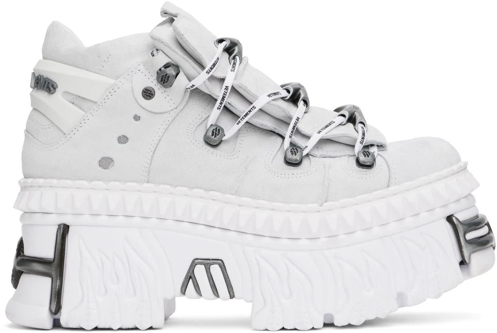 Vetements White & Gray New Rock Edition Fire Platform Sneakers 1