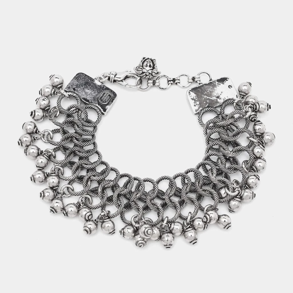 Versace Versace Medusa Gunmetal Tone Triple Link Charm Bracelet 2