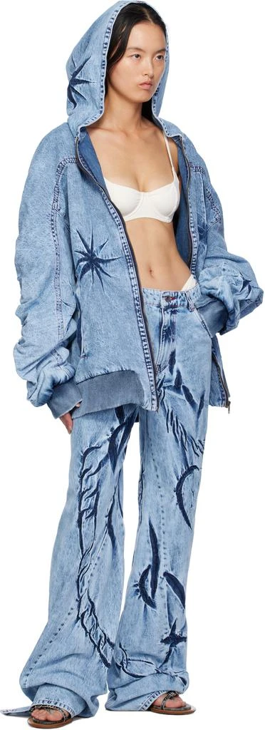 Masha Popova Blue Boyfriend Spiral Chains Jeans 4