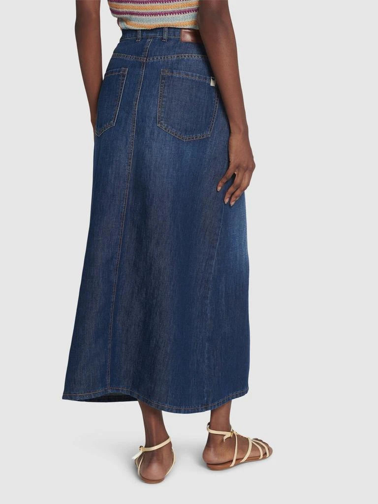 Weekend Max Mara Gelada Denim Midi Skirt 2