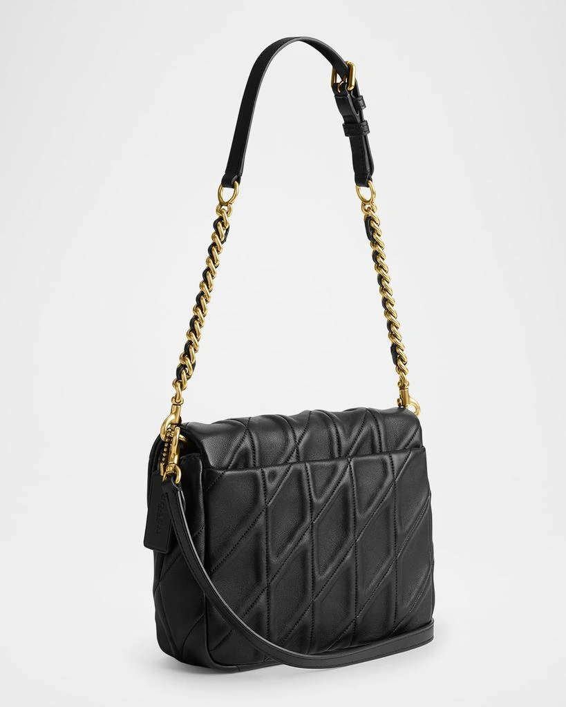 Coach Tabby Time Square Quilted Washed Leather Shoulder Bag 6