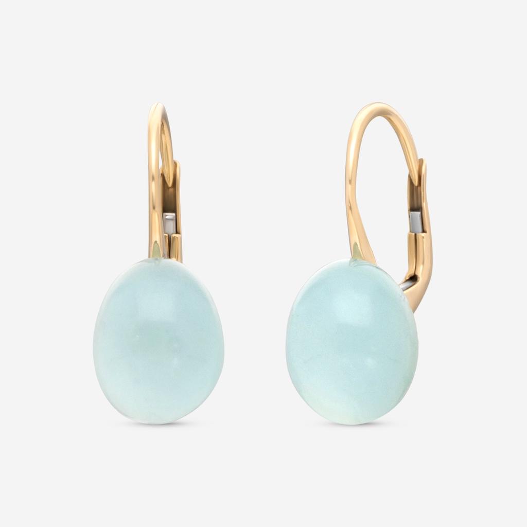 SuperOro SuperOro Meteore 18K Yellow Gold Blue Topaz & Chalcedony Drop Earrings METEORE/O667