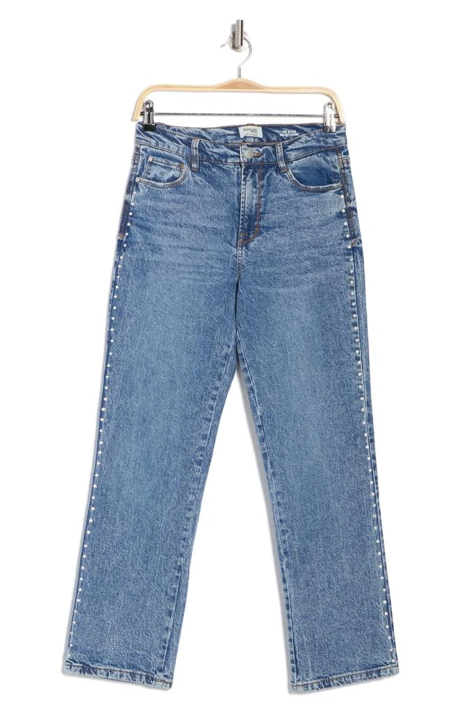 Kensie Astrid Side Rhinestone Straight Leg Jeans 3