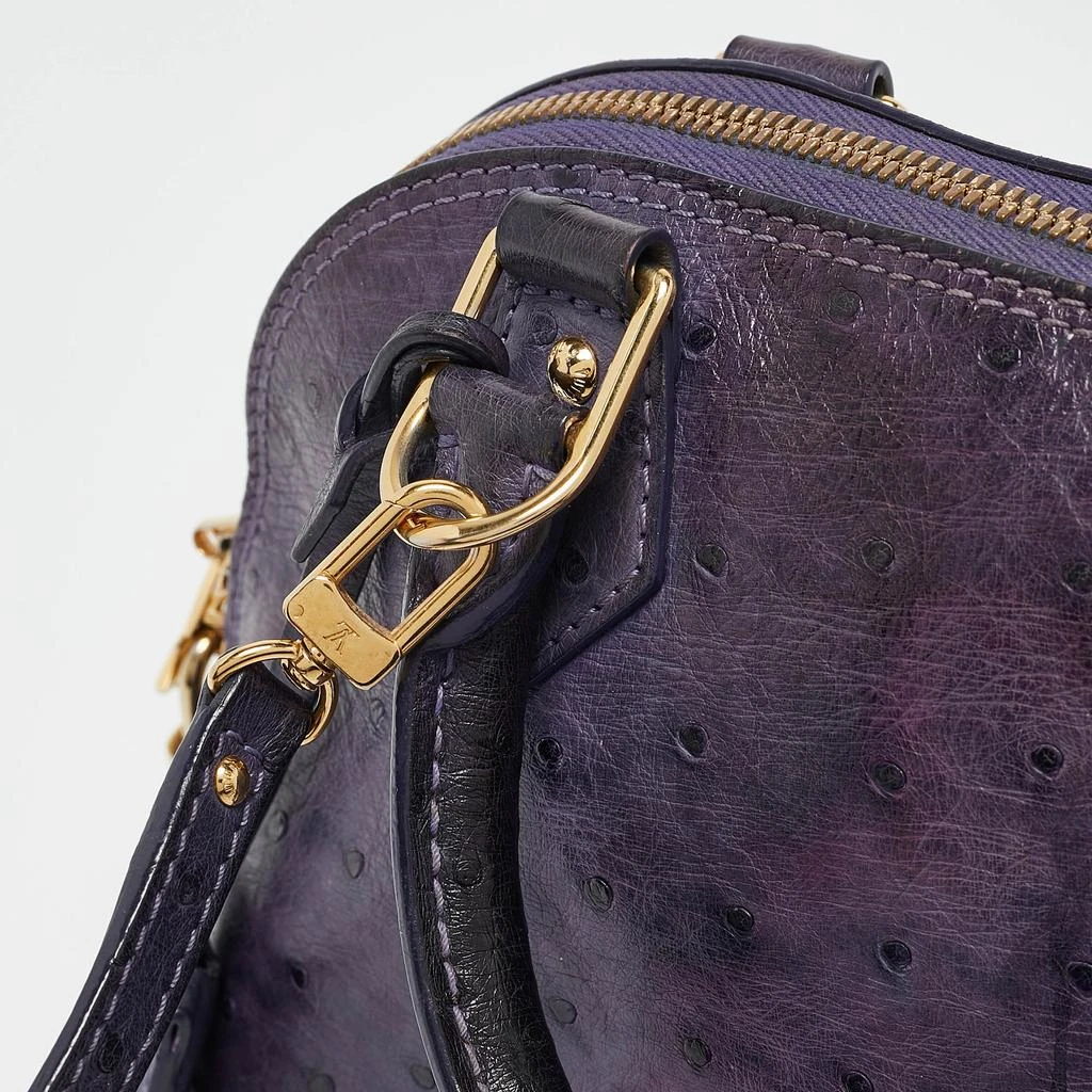 Louis Vuitton Louis Vuitton Purple Ostrich Alma BB Bag 7