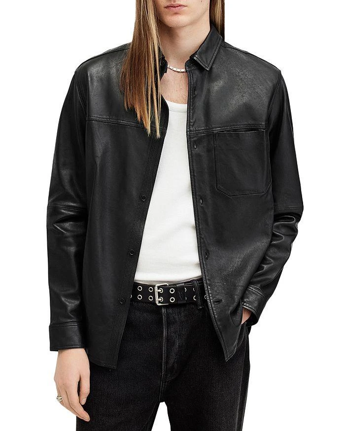 ALL SAINTS Compass Leather Shirt 1