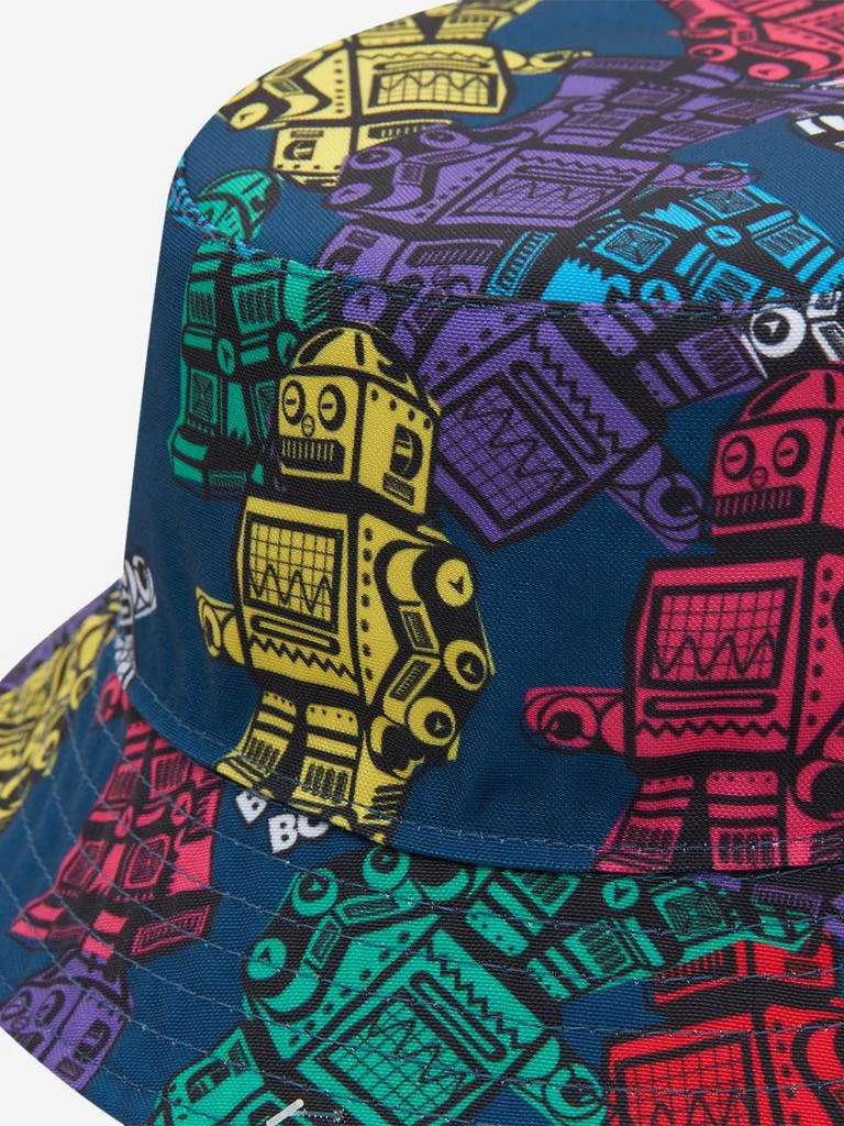 Billionaire Boys Club Billionaire Boys Club Kids Robot Print Reversible Bucket Hat in Multicolour 5