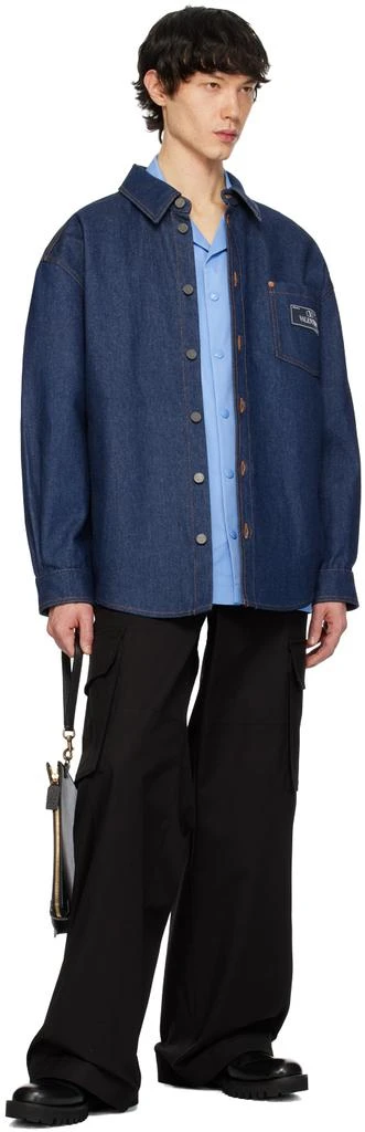 Valentino Indigo Patch Denim Shirt 4