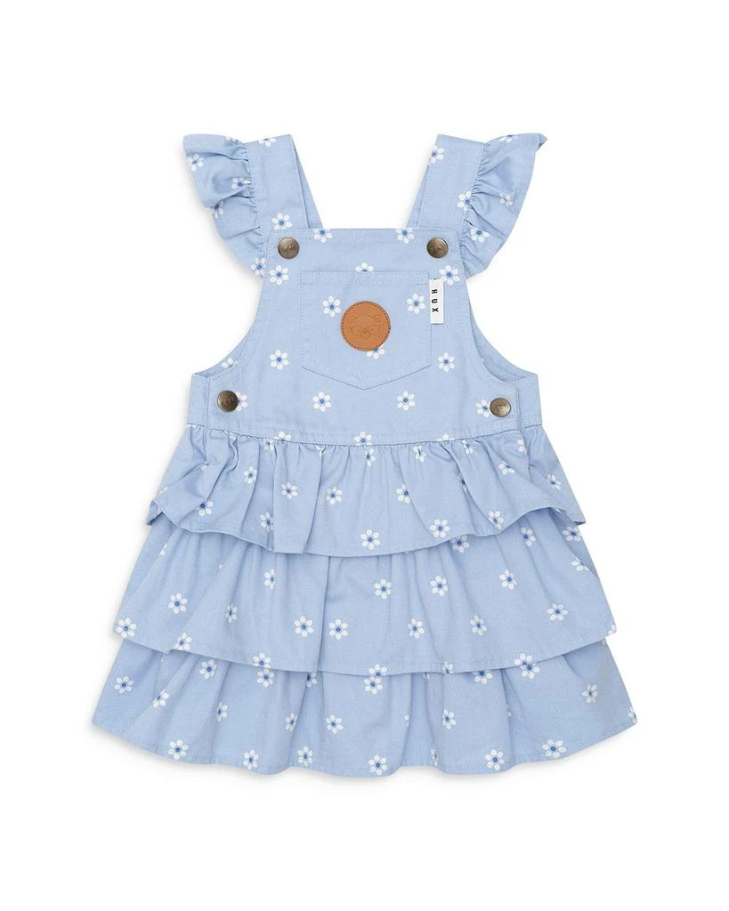 Huxbaby Girls' Ditsy Floral Chambray Tiered Overall Dress - Baby 1