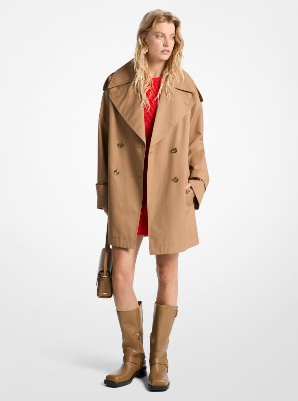 Michael Kors Oversized Cotton Twill Trench Coat