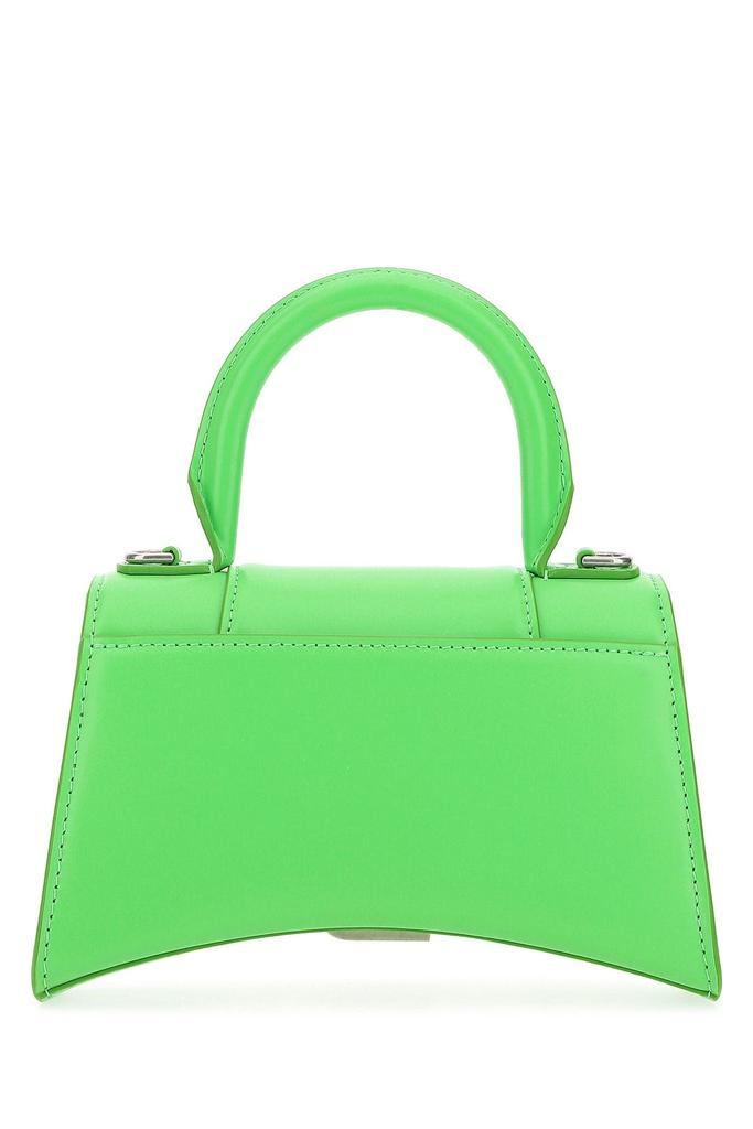 Balenciaga Fluo green leather XS Hourglass handbag