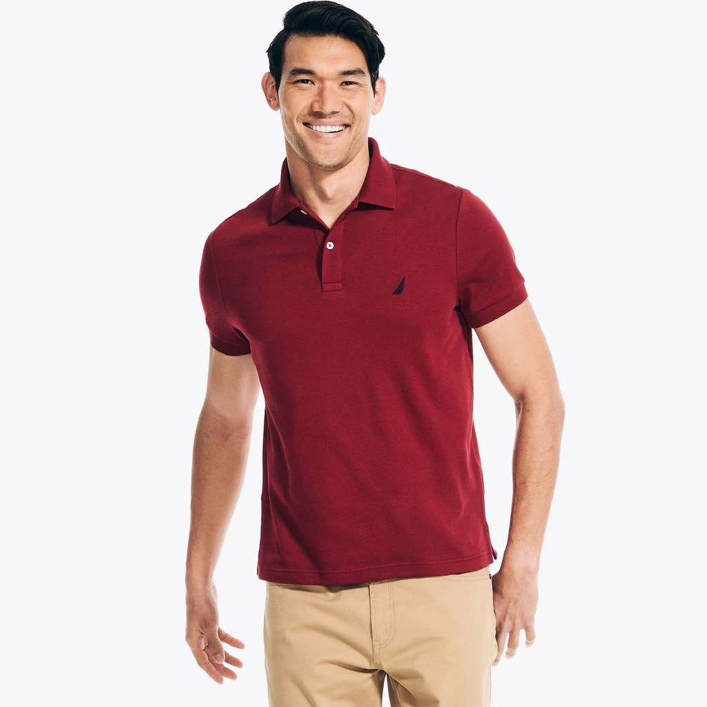 Nautica Mens Slim Fit Interlock Polo 1