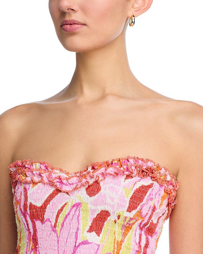Poupette St Barth Cory Smocked Strapless Dress