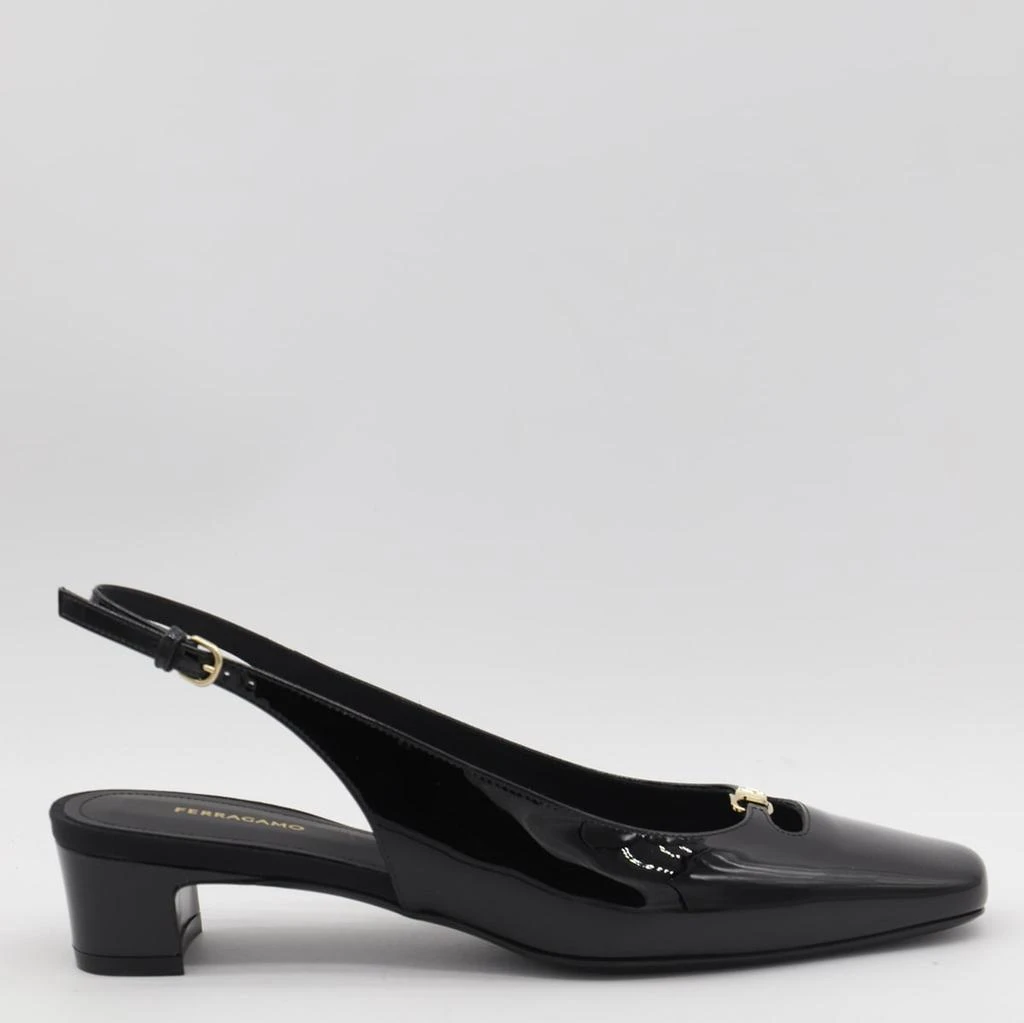 Salvatore Ferragamo Black Leather Pumps 1