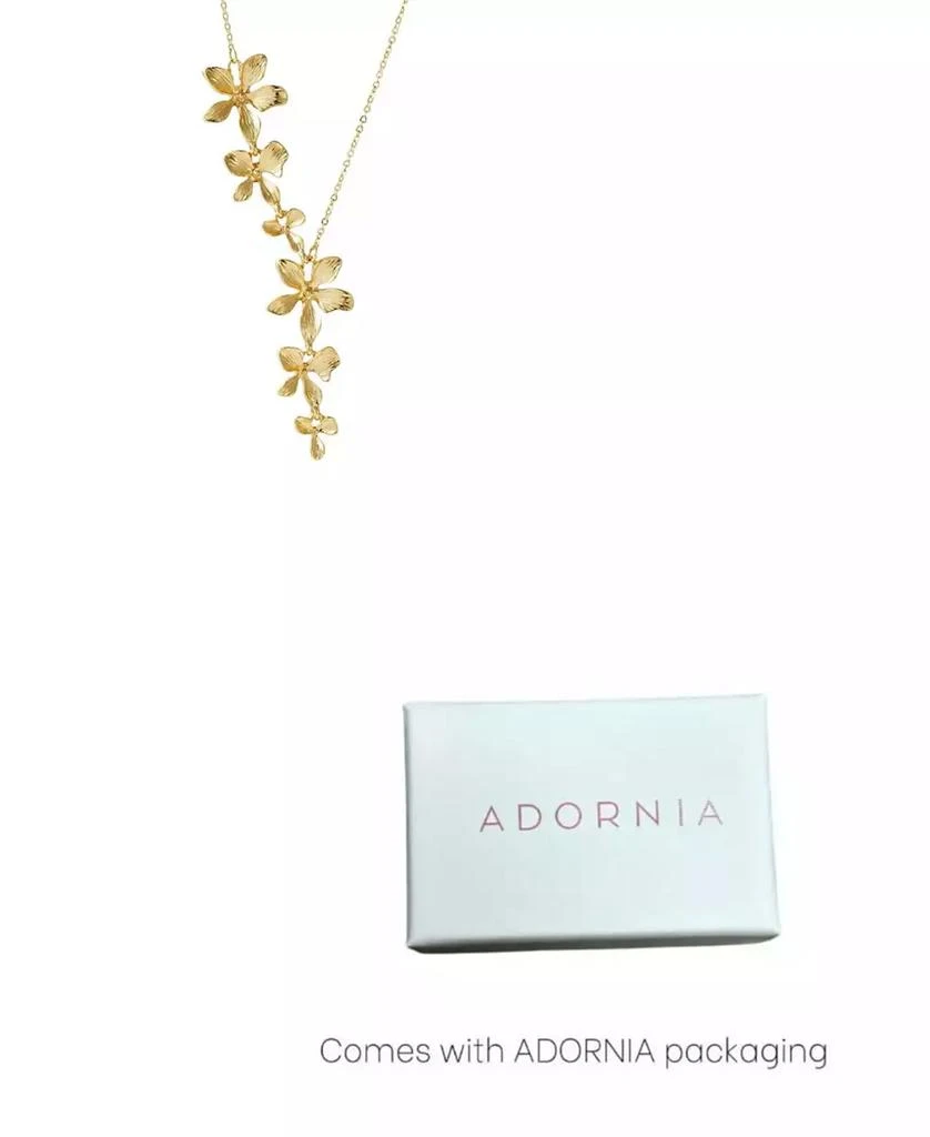 ADORNIA Gold Petals Drop Necklace 2