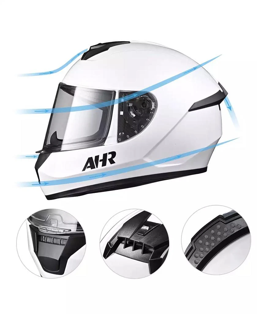 AHR RUN-F3 Full Face Motorcycle Helmet DOT Approved Street Bike Motocross XXL 5