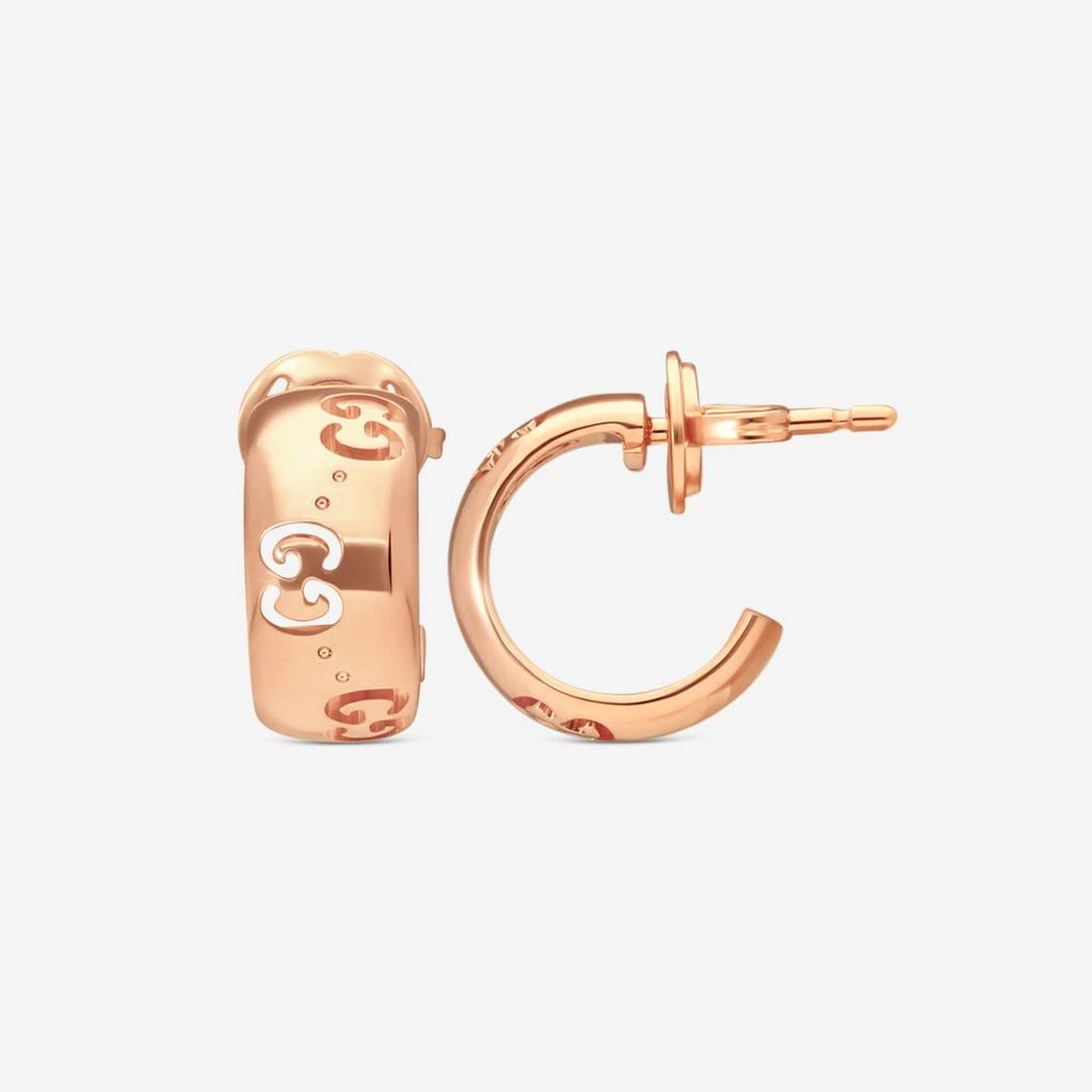 Gucci Gucci Icon 18K Rose Gold Hoop Earrings YBD80436100200U-copy 3